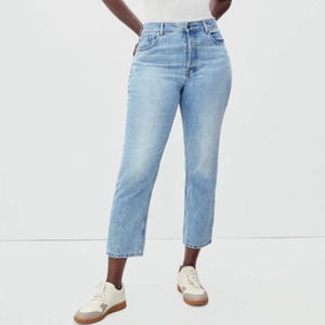 NEW Everlane The Curvy 90's Cheeky Straight Jean in Vintage Sunbleached Blue